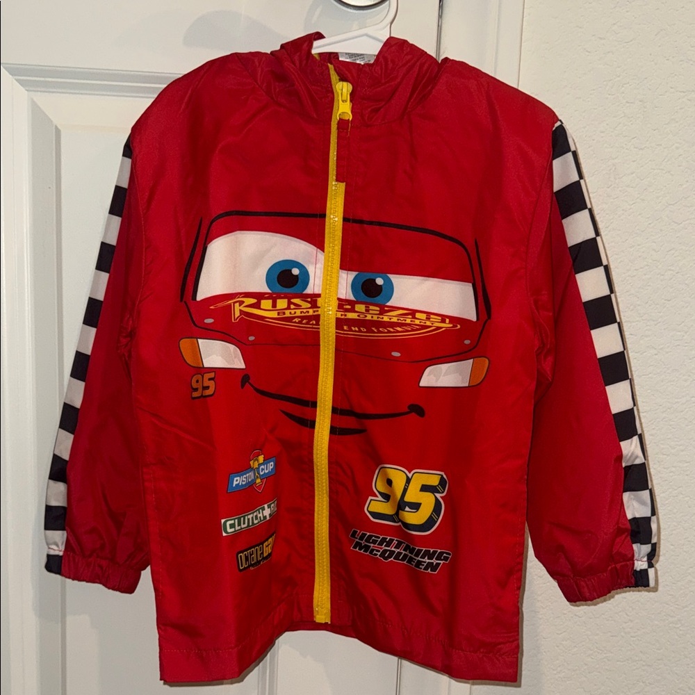 Disney Lightning McQueen Kids Red Windbreaker Jacket